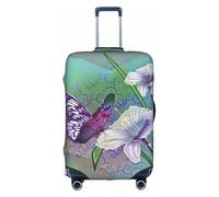 Pidgazdfgv Housse de protection pour valise, motif lilies et papillons, blanc, XL