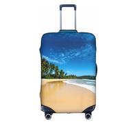 Pidgazdfgv Housse de protection transparente Sky Wave pour valise de taille S à XL, blanc, M