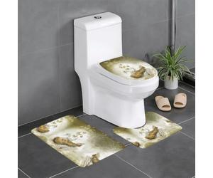 Pidgazdfgv Lot de 3 tapis de bain antidérapants en forme de U Motif papillon et violoncelle