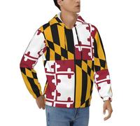 Pidgazdfgv Maryland State Flag Sweat à capuche décontracté avec cordon de serrage et poche Kaola pour lui, Noir , M