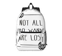 Pidgazdfgv Not All Who Wander Are Lost Sac à dos pour ordinateur portable de 17 pouces pour l'école, les affaires, les vols approuvés pour week-end pour homme et femme