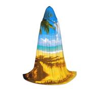 Pidgazdfgv Nuages et Palmiers Plages Cape à Capuche Halloween Enfant Déguisement Accessoires Costume Fête Cosplay