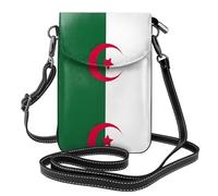 Pidgazdfgv Portefeuille à bandoulière en cuir pour femme Motif drapeau de l'Algérie Petit sac à main de voyage Sac à main pour téléphone portable Petit sac à main