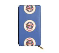 Pidgazdfgv Portefeuille de voyage en cuir avec fermeture éclair pour femme Motif drapeau du Minnesota