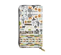 Pidgazdfgv Portefeuille en cuir avec fermeture éclair pour téléphone portable - Grande capacité - Cadeau idéal pour Halloween et scrapbooking