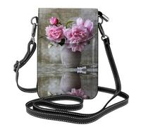 Pidgazdfgv Pretty Roses Portefeuille à bandoulière en cuir pour femme Petit sac à main de voyage Sac à main pour téléphone portable Petit sac à main