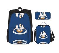 Pidgazdfgv Sac à dos avec drapeau de l'État de la Louisiane pour enfants, garçons et filles, sac à dos, sac à dos, sac à dos, sac à dos, écolier, cadeau pour étudiant