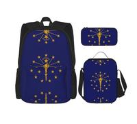 Pidgazdfgv Sac à dos avec drapeau de l'État de l'Indiana pour enfants, garçons et filles, sac à dos, sac à dos, sac à dos, écolier, cadeau pour étudiant