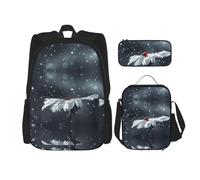 Pidgazdfgv Sac à dos coccinelle sur marguerite pour enfants, garçons et filles, boîte à déjeuner, sac à dos, sac à dos, sac à dos, cadeau pour étudiant