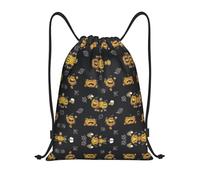 Pidgazdfgv Sac à dos de sport avec cordon de serrage pour Halloween, motif sorcière, sac à dos de sport, poches en maille résistant à l'eau pour homme et femme, Noir , M, Classique