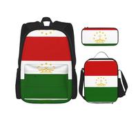 Pidgazdfgv Sac à dos drapeau du Tadjikistan pour enfants, garçons et filles, boîte à déjeuner, sac d'école, sac à livres, cadeau pour élève, collège