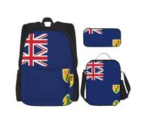 Pidgazdfgv Sac à dos motif drapeau des îles Turques et Caïques pour enfants, garçons et filles, sac à dos, sac à dos, sac à dos, sac à dos, cadeau pour étudiant