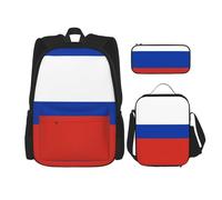 Pidgazdfgv Sac à dos motif drapeau russe pour enfants, garçons et filles, sac à dos, sac à dos, sac à dos, sac à dos, écolier, cadeau pour étudiant, Noir , Taille unique, Bagages