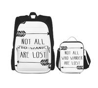 Pidgazdfgv Sac à dos « Not All Who Wander are Lost » pour enfants, garçons et filles, sac à dos, sac à dos, sac à dos, sac à dos, sac à dos, sac à dos, cadeau pour étudiant