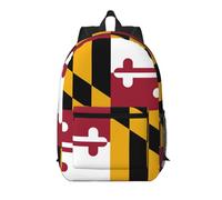 Pidgazdfgv Sac à dos pour ordinateur portable 17" avec drapeau de l'État du Maryland - Pour l'école, les affaires, les vols, les w nds - Pour homme et femme