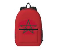 Pidgazdfgv Sac à dos pour ordinateur portable 17" Motif drapeau du Maroc Pour l'école, les affaires, les vols, les w nds, les femmes et les hommes