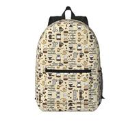 Pidgazdfgv Sac à dos pour ordinateur portable 17 pouces Café et bonbons Sucre Approuvé pour l'école, les affaires, les vols, les w nds, Bagages pour femmes et hommes