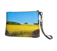 Pidgazdfgv Sac à main en cuir véritable pour femme Motif champ de fleurs de viol