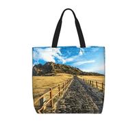 Pidgazdfgv Sac à provisions respectueux de l'environnement de l'île de Jeju Corée Sac fourre-tout pour l'école, le travail, ordinateur portable, femme et fille