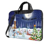 Pidgazdfgv Sac de Noël pour ordinateur portable - Unisexe - Bandoulière - Pour la rentrée scolaire, Noir , 15.6 inch