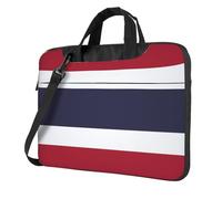 Pidgazdfgv Sac pour ordinateur portable avec drapeau de la Thaïlande - Unisexe - Bandoulière - Pour la rentrée scolaire, Noir , 13 inch