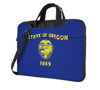 Pidgazdfgv Sac pour ordinateur portable avec drapeau de l'Oregon - Unisexe - Bandoulière - Pour la rentrée scolaire, Noir , 14 inch