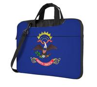 Pidgazdfgv Sac pour ordinateur portable avec drapeau du Dakota du Nord - Unisexe - Bandoulière - Pour la rentrée scolaire, Noir , 14 inch