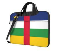 Pidgazdfgv Sacoche pour ordinateur portable avec drapeau de l'Afrique centrale - Unisexe - Bandoulière - Pour la rentrée scolaire, Noir , 14 inch