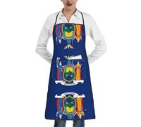 Pidgazdfgv Tablier de cuisine réglable avec drapeau de l'État de New York - Grande poche - Résistant aux gouttes d'eau - Tablier de cuisine pour homme et femme