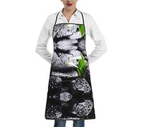 Pidgazdfgv Tablier de cuisine réglable en forme de gouttes de pluie sur rocher - Grande poche - Résistant aux gouttes d'eau - Tablier de cuisine pour homme et femme