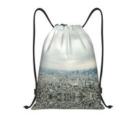 Pidgazdfgv Tokyo Bird Eye View Sac à dos de sport avec cordon de serrage Poches en maille résistant à l'eau Pour homme et femme, Noir , S, Classique