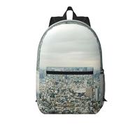 Pidgazdfgv Tokyo Bird Eye View Sac à dos pour ordinateur portable 17 pouces Sac à dos école d'affaires avion approuvé week-end Bagage Sleeve Femmes Hommes