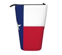 Pidgazdfgv Trousse à crayons portable avec drapeau de l'État du Texas pour l'école, le bureau, les étudiants, adultes, filles, garçons, cadeau de maquillage