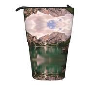 Pidgazdfgv Trousse à crayons portable Lake and Wood Cottage pour l'école, le bureau, les enfants, les étudiants, adultes, filles, garçons, cadeau de maquillage