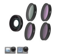 Pidynx Ensemble de filtres compatibles avec les filtres DJI Action 4/5Pro - Clarté HD, design léger, installation rapide, étanche et anti-taches, design à visser (WIDE/CPL/ND8/16/32)