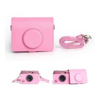 Pidynx Étui pour appareil photo Instax Mini EVO - Sac photo en cuir PU - Accessoire de photographie numérique - Housse de protection portable antichoc (rose fleur), mini41 Marron, Rétro