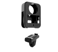 Pidynx Kits pour DJI OSMO 360 Camera Housse de protection en silicone + Base magnétique à dégagement rapide - Ajustement parfait, antichoc et étanche, design antidérapant (noir)