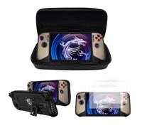 Pidynx Sac de rangement portable + étui de protection + film givré de 20,3 cm pour MSI claw8 portable en cuir EVA anti-reflet film anti-lumière bleue