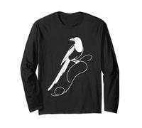 Pie Bavarde Line Art Oiseau Ornithologie Manche Longue