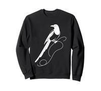 Pie Bavarde Line Art Oiseau Ornithologie Sweatshirt