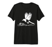 Pie-Bavarde Linéaire Observateur d'oiseaux T-Shirt Haut de Gamme