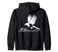 Pie-Bavarde Linéaire Observateur Oiseaux Sweat à Capuche