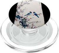 Pie Oiseaux sur Branche de Fleurs de Prunier, Art Asiatique à l'encre lavée PopSockets PopGrip pour MagSafe