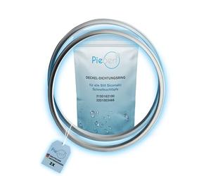 Piebert 39154 Lot de 2 joints 22 cm pour couvercle d'autocuiseur Silit Sicomatic® Gris, silicone, diamètre intérieur 22 cm, diamètre extérieur 24,5 cm pour 3 l, 4,5 l, 6,5 l, 8,5 l équivalent du
