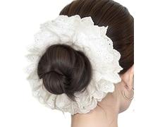 Pièce À Cheveux En Désordre - Femmes En Dentelle De Chair De Poule En Dentelle Pièces De Cheveux | Polyester Synthetic Hair Bun Extensions, Elastic Ponytail Solder Bands Perruques Pour La Fête Banquet