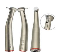 Pièce à Main Contre Angle pour Dentiste, Accessoire Dentaire X95L 1:5, Bouton Poussoir pour Augmenter la Vitesse, LED en Fibre Optique, Anneau Rouge X95L