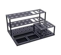 PièCe Accessoire Rc pour 29 Trous Support Rangement Réparation Hexagonal Croisé Modèle RC Bricolage Tournevis À Outils en Alliage D'aluminium(Black)