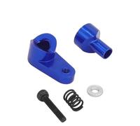 PièCe Accessoire Rc pour Arrma pour GROM pour Mini pour Mojave pour Granite pour Typhon 1/14 1/18 Bras De Servomoteur en Métal, Mise À Niveau des Pièces Voiture RC(Blue)
