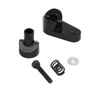 PièCe Accessoire Rc pour Arrma pour GROM pour Mini pour Mojave pour Granite pour Typhon 1/14 1/18 Bras De Servomoteur en Métal, Mise À Niveau des Pièces Voiture RC(Black)