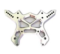 PièCe Accessoire Rc pour Arrma pour Kraton pour Talion pour Notorious pour Outcast 6S AR330220 1/8 Support D'amortisseur Avant Réglable en Aluminium À Trous Multiples(Silver)